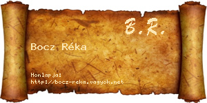 Bocz Réka névjegykártya